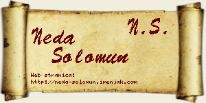 Neda Solomun vizit kartica